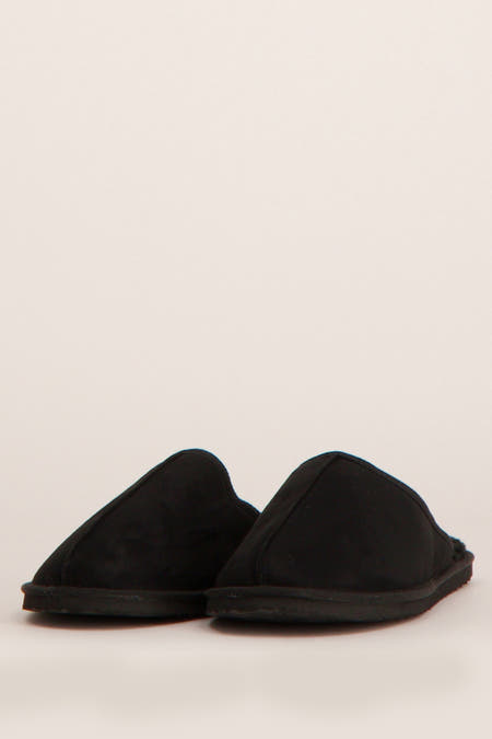 Chaussons noirs d'ACCESSORIES BY JACK & JONES, vus de dos.