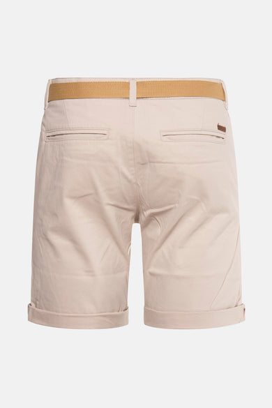 Short beige de JACK & JONES JEANS INTELLIGENCE, avec une ceine et un pliés.