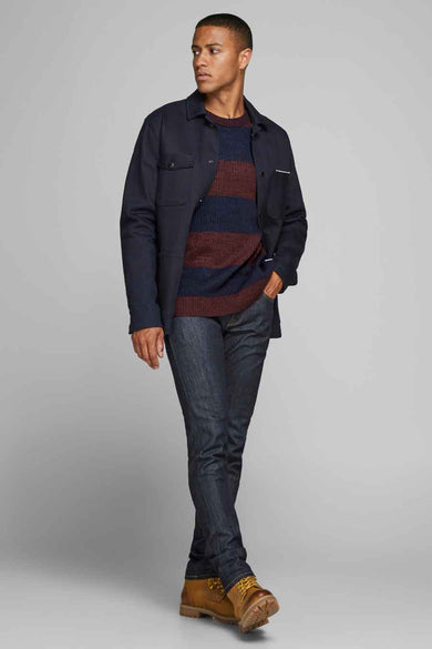 Pull col O bordeaux - ORIGINALS BY JACK & JONES