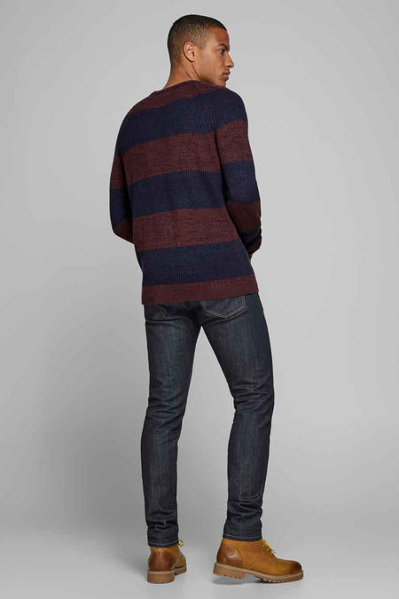 Pull col O bordeaux - ORIGINALS BY JACK & JONES