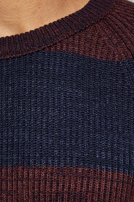 Pull col O bordeaux - ORIGINALS BY JACK & JONES