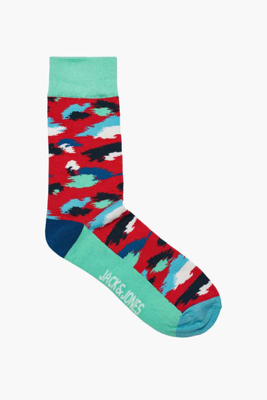 Chaussettes colorées d'ACCESSORIES BY JACK & JONES avec un joli motif à carreaux aléatoire et des talons et bord contrastants.
