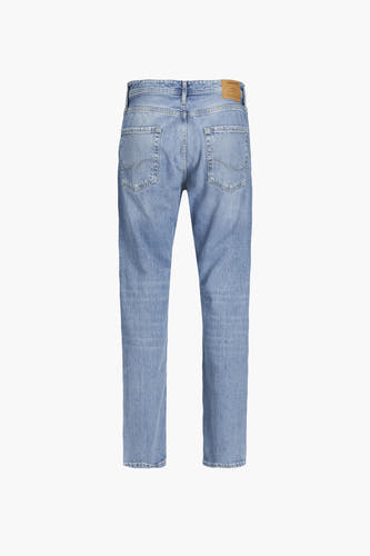 Jean slim en coton de JACK & JONES JEANS INTELLIGENCE, avec des poches arrière et une étiquette de marque.