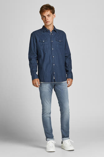 Jean slim - denim gris moyen