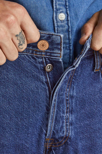 Jean &agrave; coupe carrot - bleu - JACK & JONES JEANS INTELLIGENCE