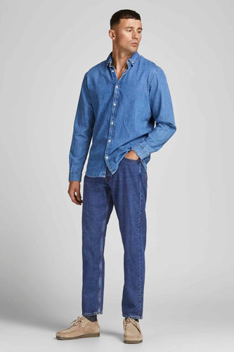 Jean &agrave; coupe carrot - bleu - JACK & JONES JEANS INTELLIGENCE