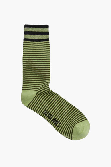 Chaussettes rayées de ACCESSORIES BY JACK & JONES, avec un motif à carreaux vert et noir.