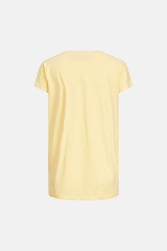 T-shirt jaune de JJXX, couleur unie à manches courtes, vue arrière.