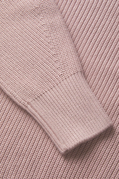 T-shirt rose avec col rond de JJXX, en une fine texture côtelée et des manches longues.