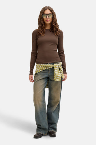 T-shirt à manches longues - brun - JJXX