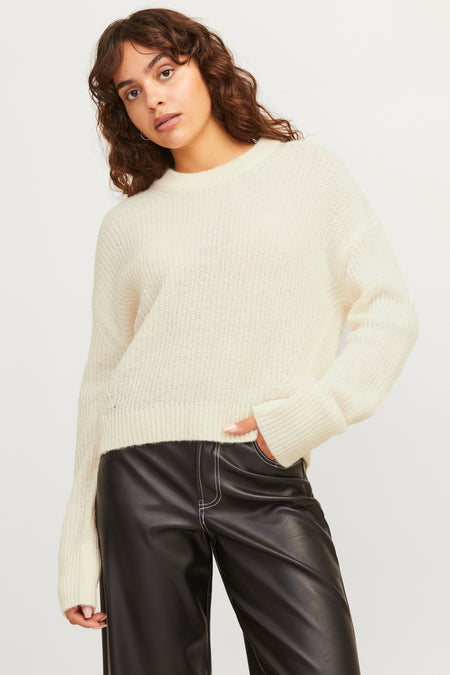 JXEMBER FLUFFY CREW NECK KNIT NOOS