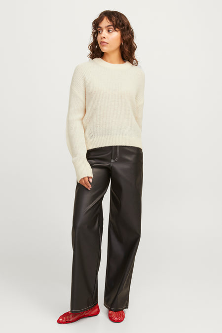 JXEMBER FLUFFY CREW NECK KNIT NOOS