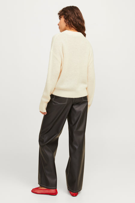 JXEMBER FLUFFY CREW NECK KNIT NOOS