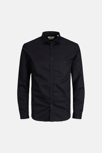 Chemise noire à manches longues et fermeture boutonnée de PREMIUM by JACK & JONES.
