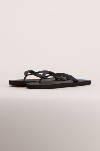 Tongs bleus de ACCESSORIES BY JACK & JONES, vus de dos, sur un fond uni.