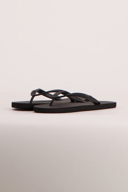 Tongs bleus de ACCESSORIES BY JACK & JONES, vus de dos, sur un fond uni.