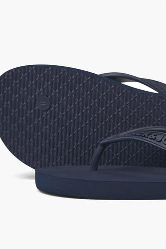 Tongs bleus de ACCESSORIES BY JACK & JONES, avec un motif texturé sur la semelle.