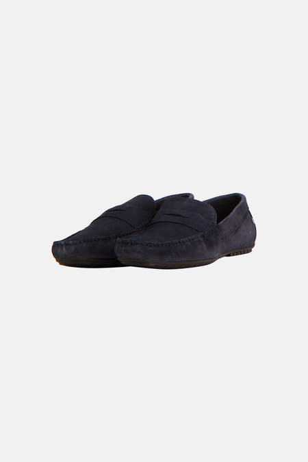 Espadrilles bleues de ACCESSORIES BY JACK & JONES, vues de dos, avec semelle foncée.