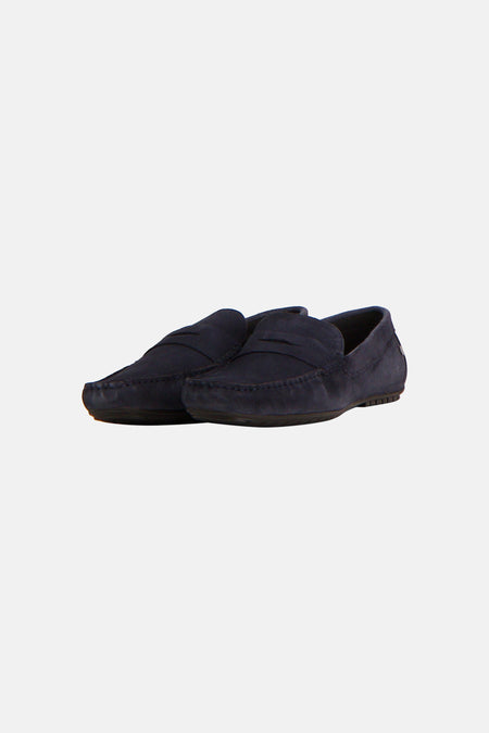 Espadrilles bleues de ACCESSORIES BY JACK & JONES, vues de dos, avec semelle foncée.