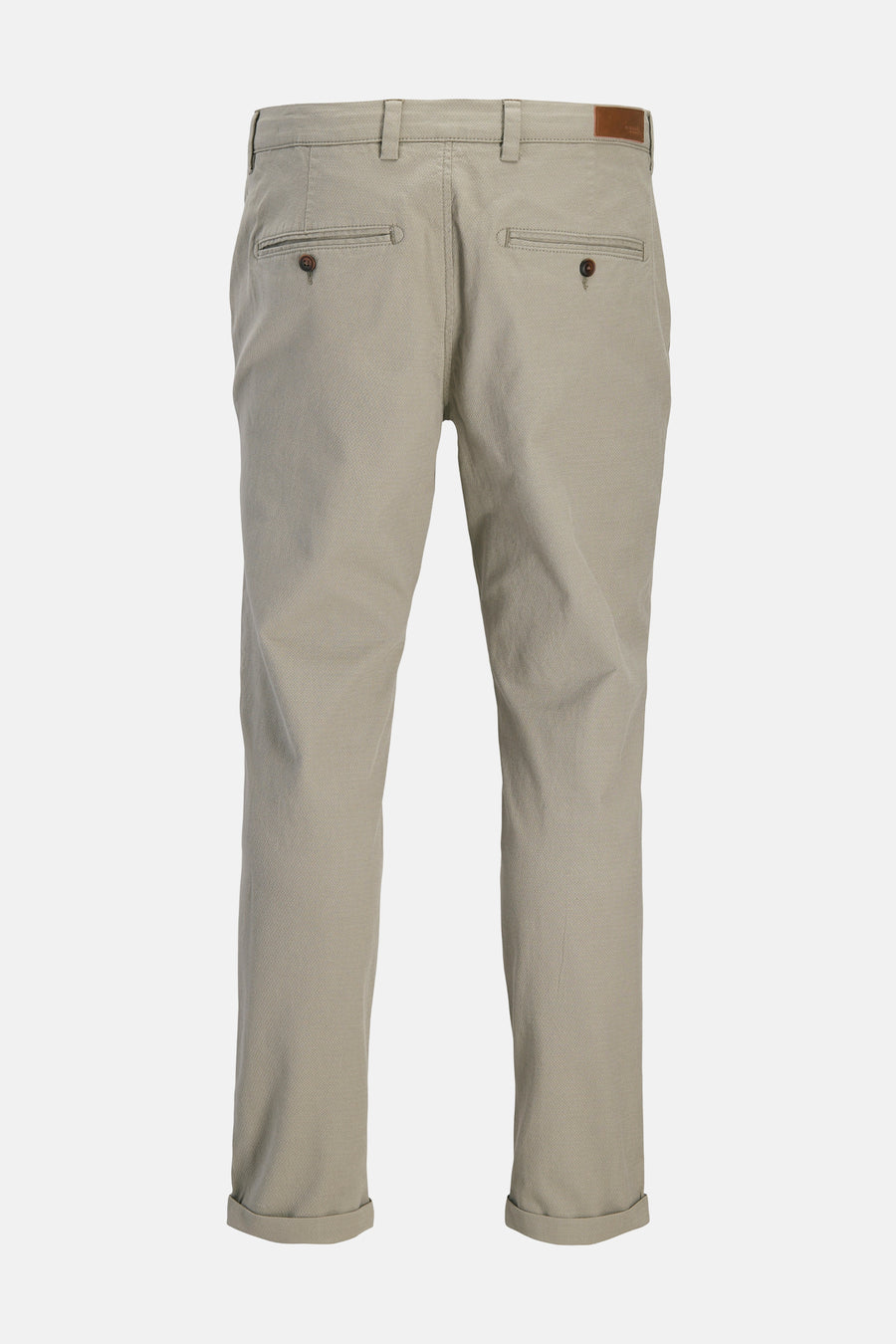 Beige chino broek met omslag.
