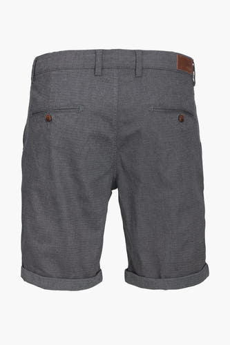 Short en coton de JACK & JONES JEANS INTELLIGENCE, avec des boutons bruns et des poches relevées, vue arrière.