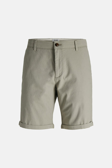 Short en jean JACK & JONES JEANS INTELLIGENCE, avec ourlets retroussés et une texture subtile.