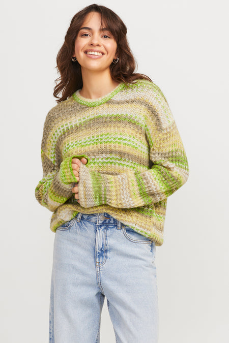 JXSIMONE SPACE DYE CREW NECK KNIT SN
