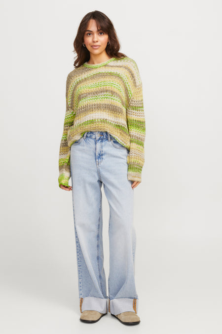 JXSIMONE SPACE DYE CREW NECK KNIT SN