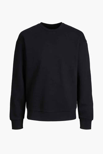 Gilet noir de CORE BY JACK & JONES, tissu uni avec des manches longues.