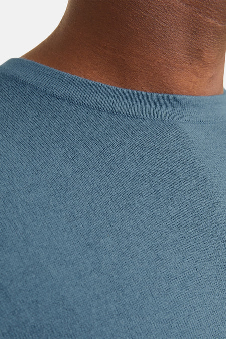 Pull à col rond - bleu