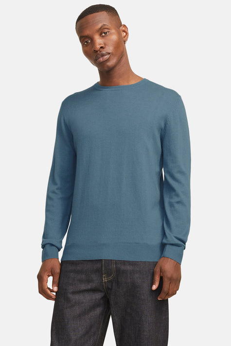 Pull à col rond - bleu