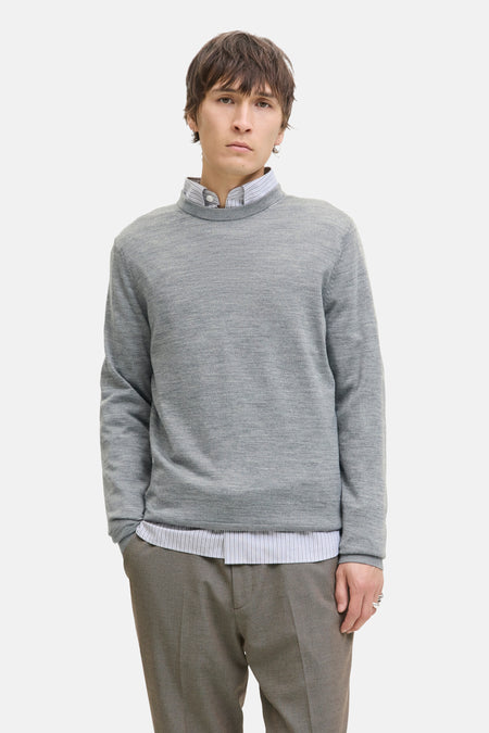 Pull col O - gris