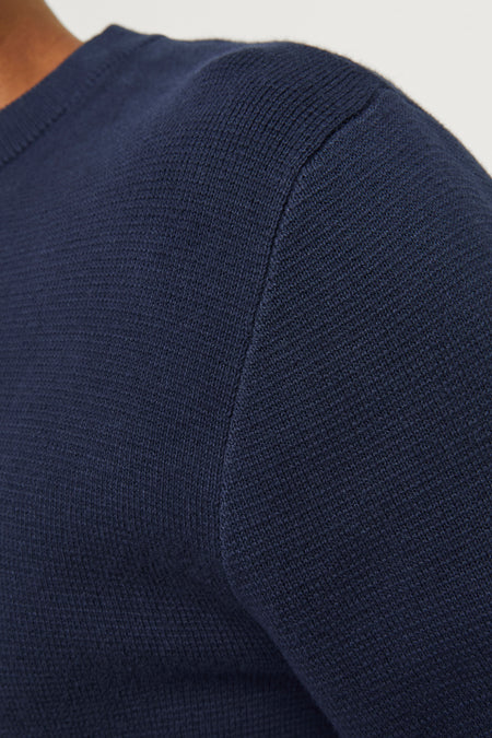 Pull à col rond - bleu
