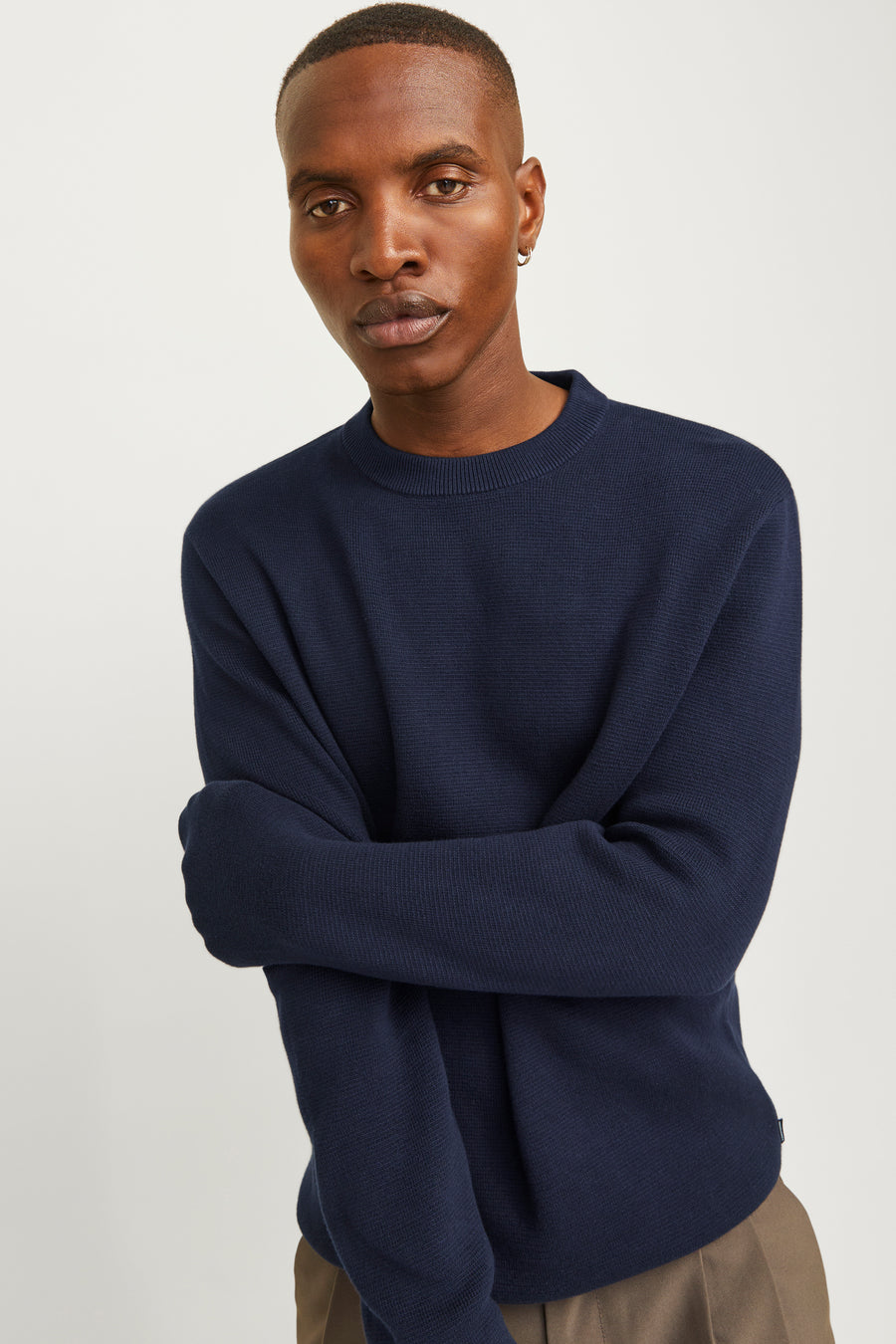 Pull à col rond - bleu - PREMIUM by JACK & JONES