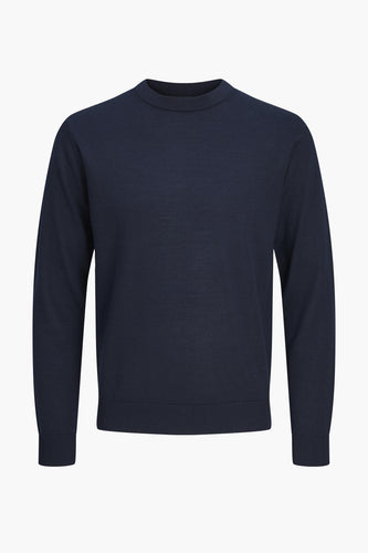 Pull à col rond - bleu - PREMIUM by JACK & JONES