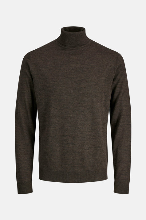 Pull col roulé Brun - PREMIUM by JACK & JONES