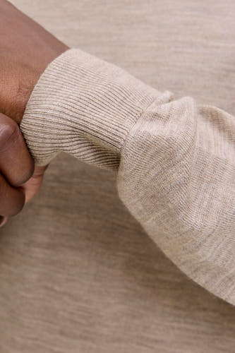 Pull col roulé beige - PREMIUM by JACK & JONES
