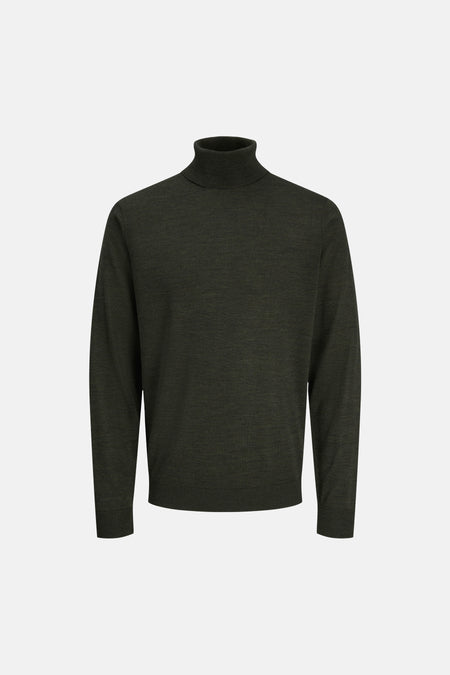 Pull à col roulant - vert