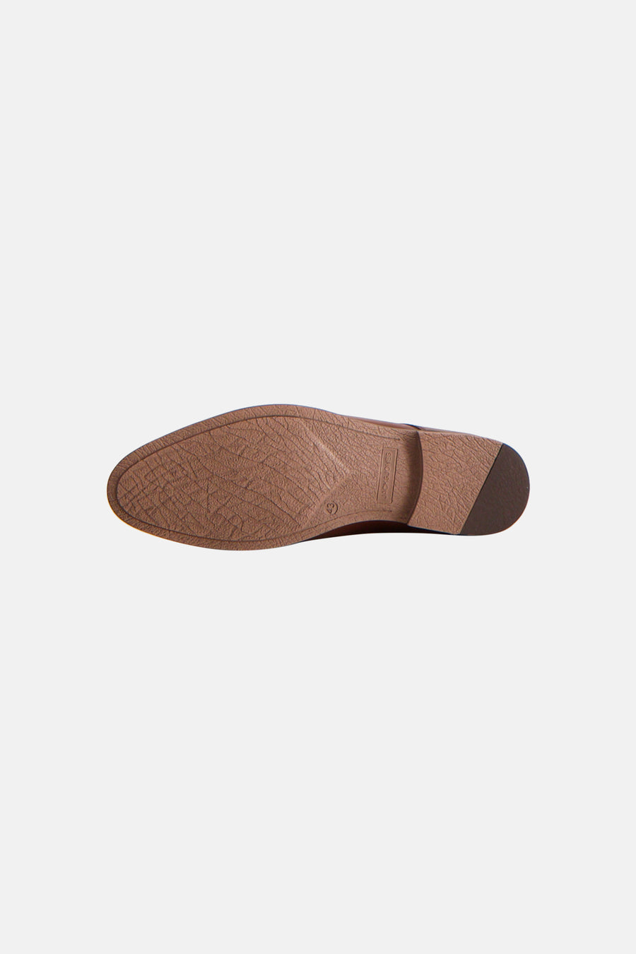 Chaussure marron de Jack & Jones, semelle avec motif en relief, inscription 'Jack & Jones' et taille 3.