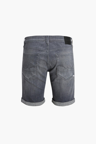 Short en jean gris clair avec ourlets roulés, de JACK & JONES JEANS INTELLIGENCE, dos avec poches et étiquette