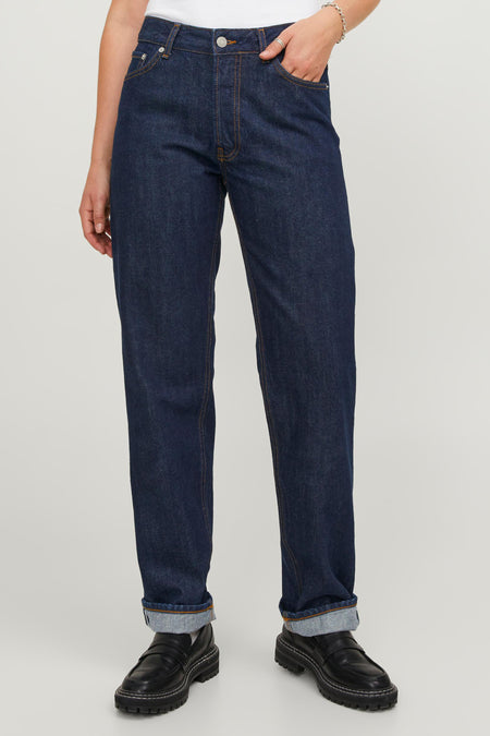 Jean &agrave; coupe droite - bleu