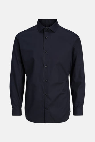 Chemise noire à manches longues de PREMIUM by JACK & JONES, avec fermeture à boutons et col classique.
