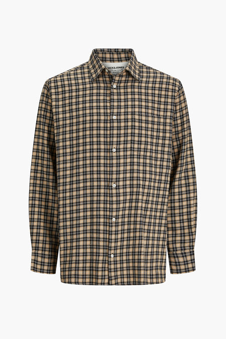 Chemise &agrave; manches longues - brun