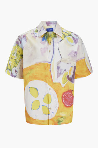Chemise multicolore à manches courtes d'ORIGINALS BY JACK & JONES, avec une impression artistique peinture.