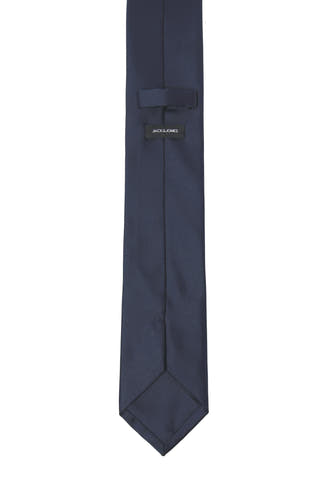 Cravate bleue d'ACCESSORIES BY JACK & JONES, tissu uni et coupe classique.