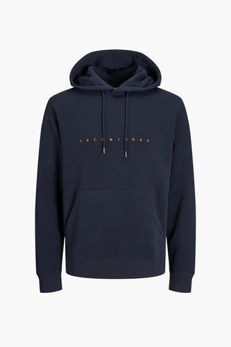 Pull-over bleu avec capuche d'ORIGINALS BY JACK & JONES, avec cordon de serrage et une poche kangourou.