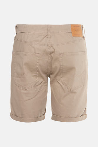 Short beige de JACK & JONES JEANS INTELLIGENCE, avec des poches arrière et des jambes relevées.