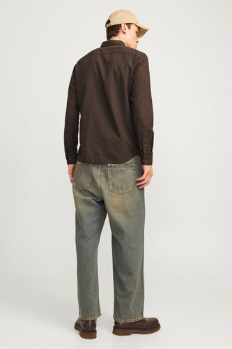 Chemise à manches longues - brun - ORIGINALS BY JACK & JONES