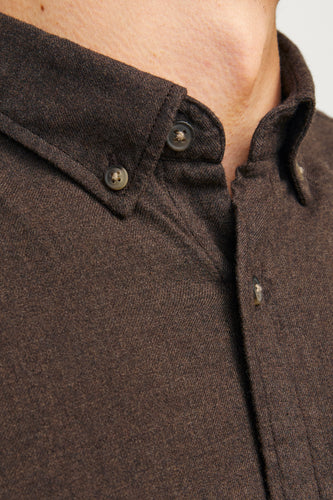 Chemise à manches longues - brun - ORIGINALS BY JACK & JONES