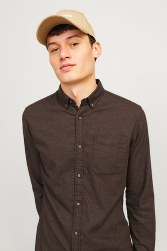 Chemise à manches longues - brun - ORIGINALS BY JACK & JONES